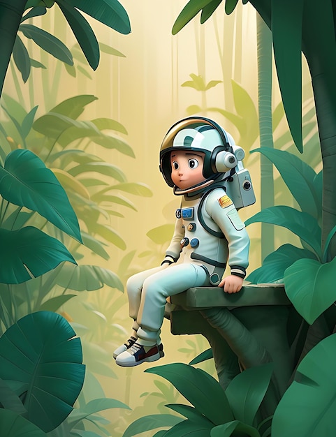 Astronautas em Natural Place