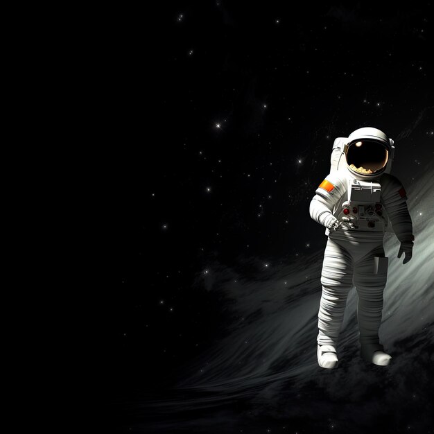Astronautenillustration für Hintergrundplakat oder Cover Weltraumastronaut und Science-Fiction