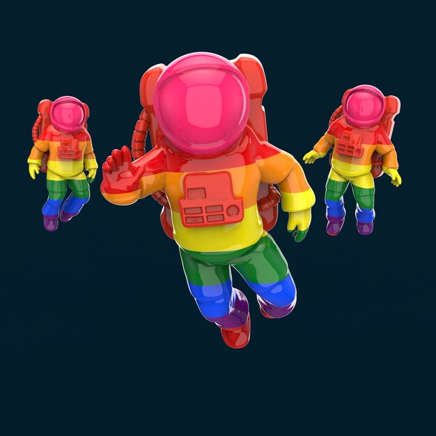 Astronautenkonzept - 3D-Illustration