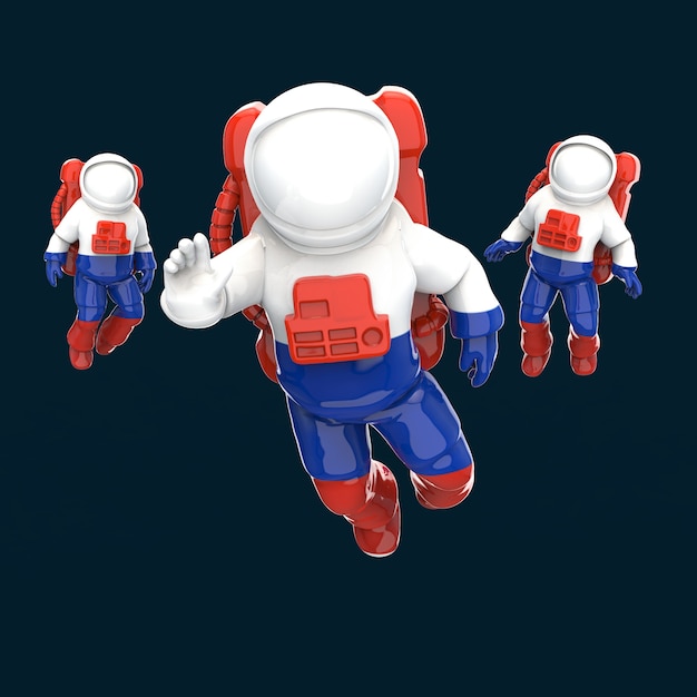 Astronautenkonzept - 3D-Illustration