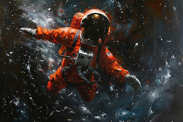 AstronautInRed_Gewichtslose SerenityArt