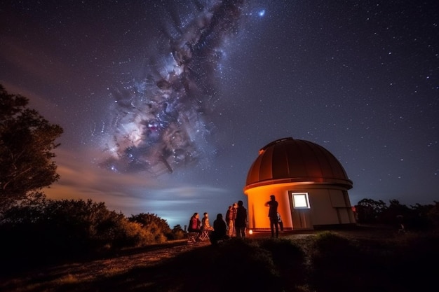 Astrônomo descobrindo um novo objeto celeste