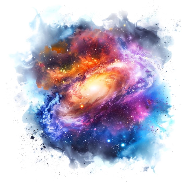 Astrophysik isoliert auf weißem Hintergrund
