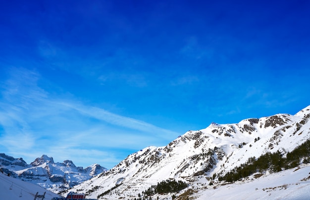 Astun-Skigebiet in Huesca auf Pyrenäen Spanien