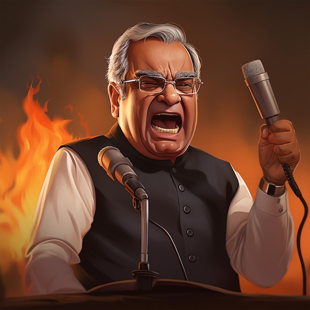 Foto atal bihari vajpayee ai imágenes atal bihari vajpayee personaje de dibujos animados