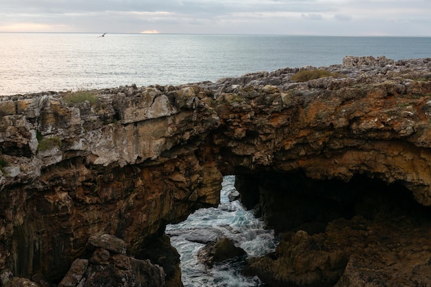 Atardecer en Boca Inferno con mar y cielo de fondo en Portugal