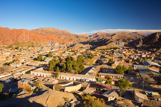 Atardecer en la cordillera roja de Tupiza, sur de Bolivia