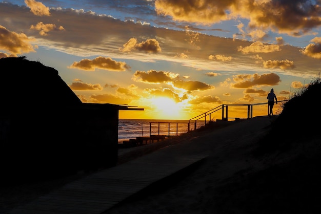 Atardecer em la playa