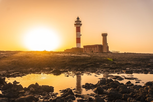 Atardecer en el Faro de Toston El Cotillo Isla de Fuerteventura Canarias