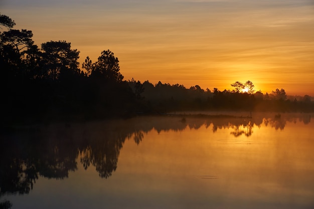 Atardecer en el lago