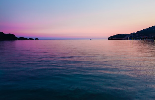 Atardecer en el Mar Adriático, Budva, Montenegro