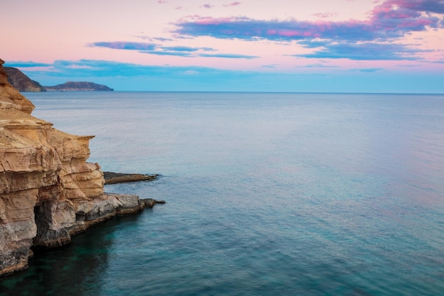 Atardecer en el Parque Natural de Rodalquilar de Cabo de Gata España