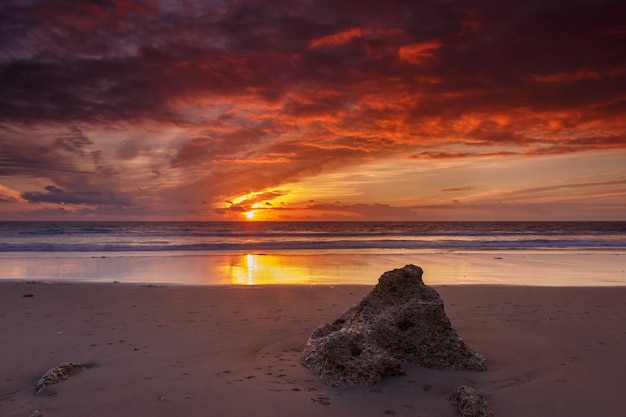 Atardecer en la playa de La Barrosa