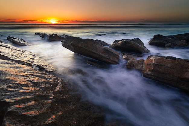 Atardecer en la playa de Bidart, País Vasco