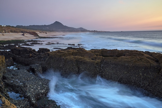 Atardecer en la playa de Furnas