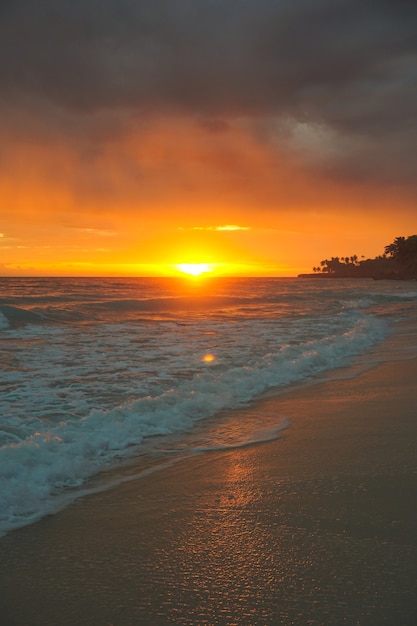 Atardecer en la playa