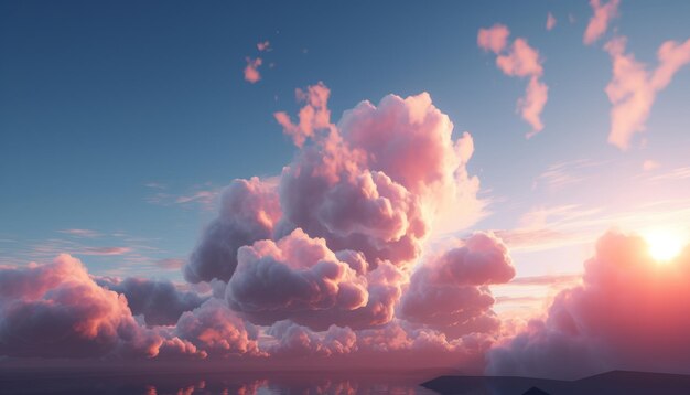 Un Atardecer Sereno Disfrute de la Pacífica Belleza del Cielo por la Noche