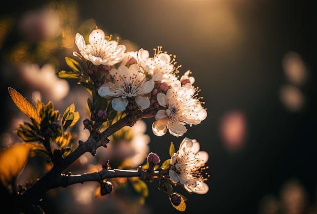 Atemberaubende Blüte im selektiven Fokus aus nächster Nähe und im Sonnenschein