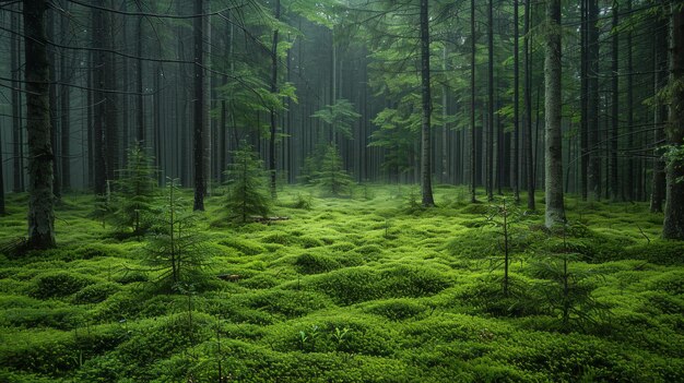 Atemberaubende Regenwaldkulisse dichte Vegetación leuchtende Farben AI Generativo