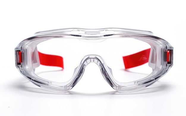 Atemberaubende schöne Sicherheitsbrille isoliert auf weißem Hintergrund