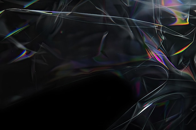 Foto atemberaubender iridescent-cellophane-wrap-effekt mit foto-overlay