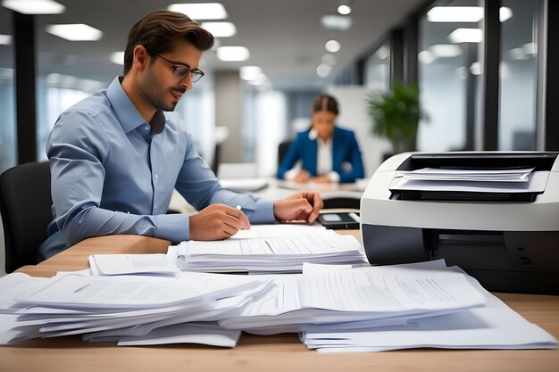 Foto atención al cliente y relación comercial de la oficina corporativa