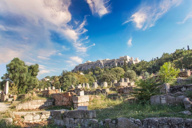 Athena Archegetis está situada en el lado oeste del Ágora romana, en Atenas, Grecia.