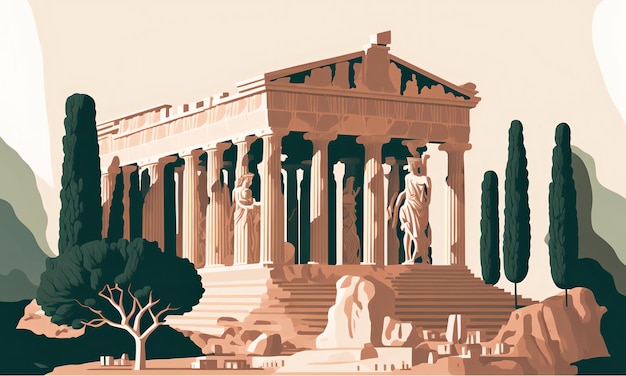 Athens ikonischer Parthenon und die Akropolis