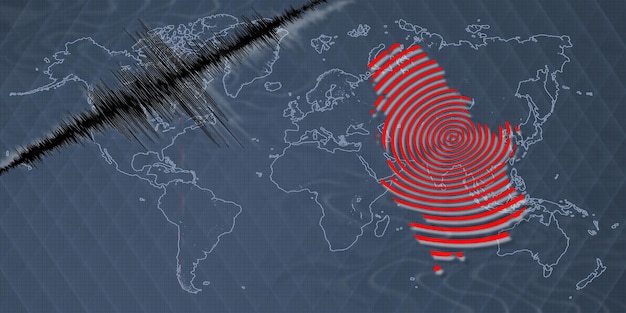 Atividade sísmica mapa do terremoto da Sérvia