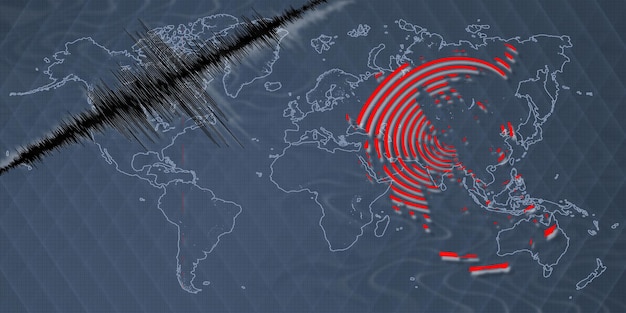 Foto atividade sísmica mapa do terremoto na grécia