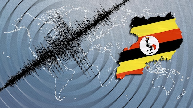 Foto atividade sísmica terremoto mapa de uganda escala de richter