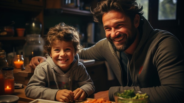 Foto atividades divertidas de vínculo entre pai e filho no dia dos pais ia generativa