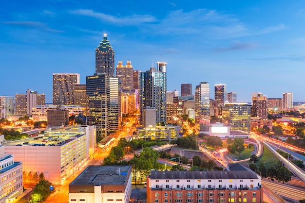 Atlanta Georgia USA im Stadtzentrum gelegenes Stadtbild von oben