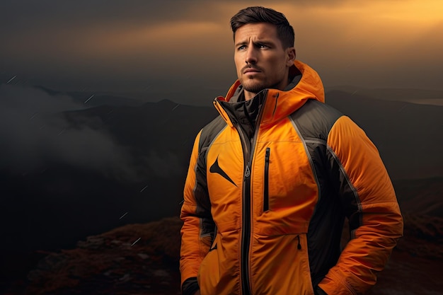 Atleta masculino hermosa ropa de otoño NIKE en 3022 montaña nuevo diseño fuerte y poderoso