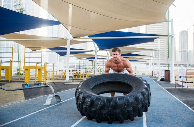 Atleta treinando ao ar livre