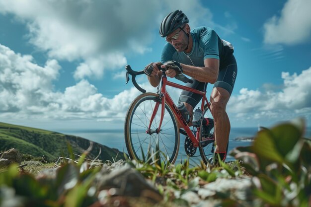 Foto atletas en competiciones de ciclismo