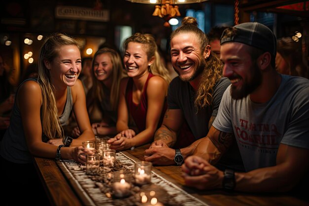 Atletas felizes compartilham cafés gelados após treinar IA generativa