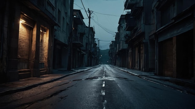 la atmósfera de una calle de la ciudad a medianoche