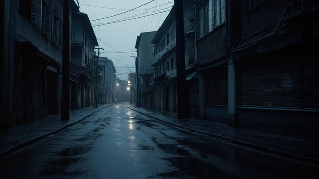 la atmósfera de una calle de la ciudad a medianoche