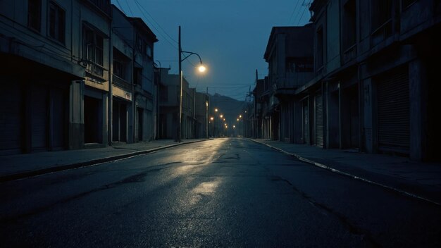 la atmósfera de una calle de la ciudad a medianoche