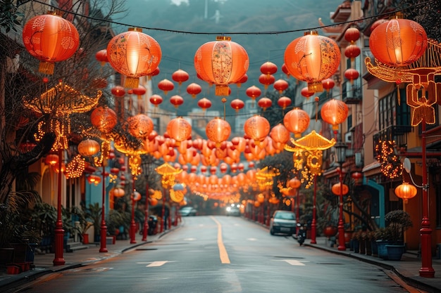 atmosfera do festival de primavera chinês fotografia profissional