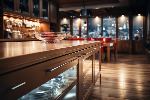 atmósfera matutina cómoda en la cocina fotografía publicitaria profesional