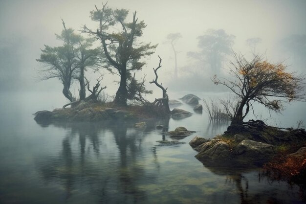 Una atmósfera de niebla de ensueño