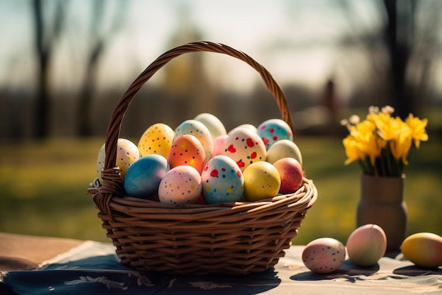 atmósfera de pascua día soleado IA generativa