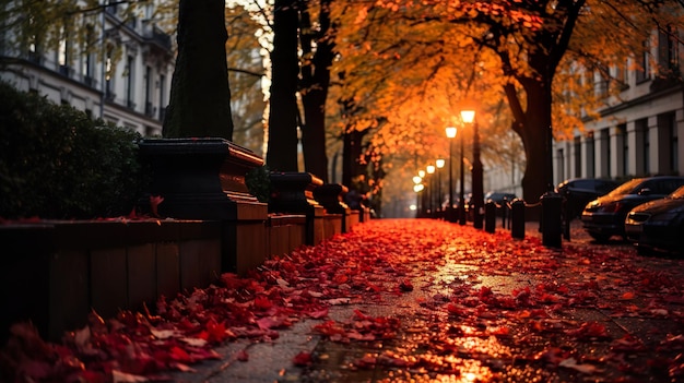 Atmosphärische Herbstblätter