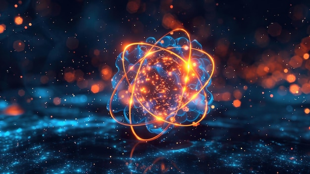 Un átomo brillante en un universo oscuro