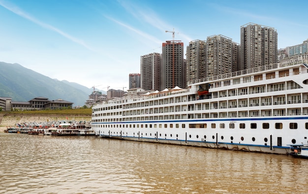 Atracado en el crucero por el río Yangtze