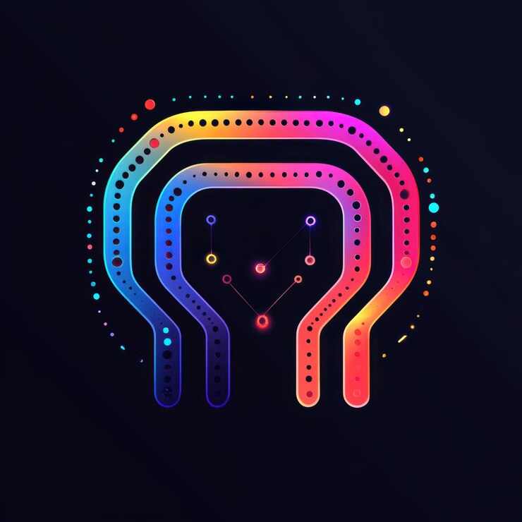 Foto un atractivo concepto de logotipo que muestra la sinergia de la ia y los humanos
