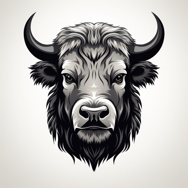 Atractivo diseño de logotipo de Buffalo generado por IA