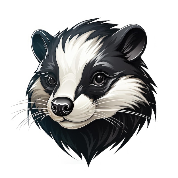 Atractivo diseño de logotipo Skunk generado por IA